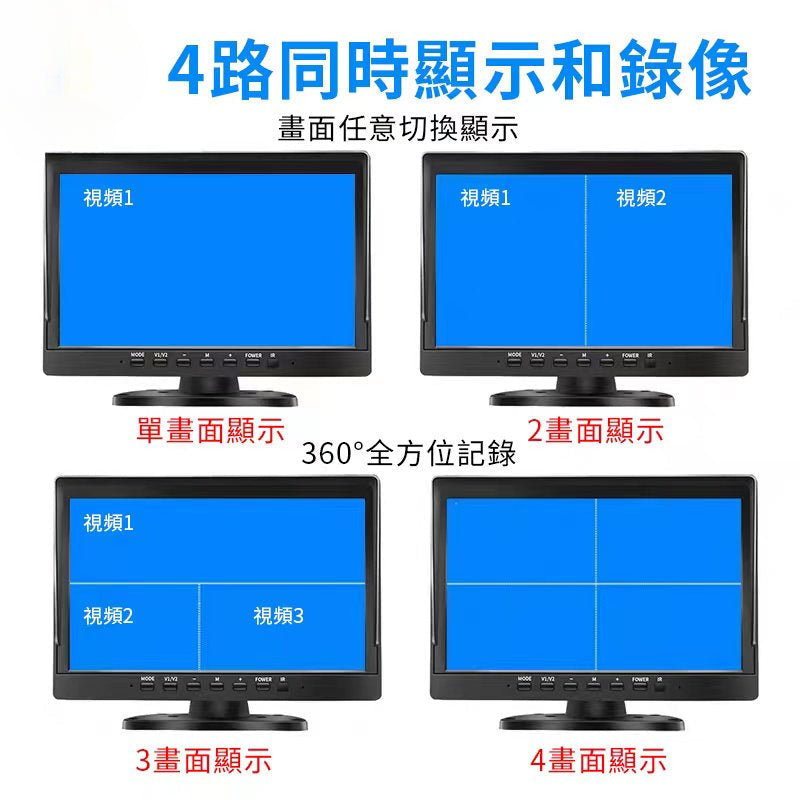 行車記錄儀貨車四路監控高清夜視360度全景前後左右四錄倒車影像 行車記錄器 全景 監控 高清夜視 四路監控 倒車影像大貨車